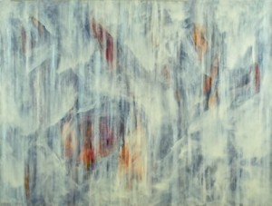 Camellia Rain, oil on canvas, 135 x 175cm, 2007                   